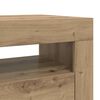 vidaXL Tv-meubel met LED 120x35x40 cm bewerkt hout artisanaal eiken