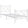 vidaXL Bedframe met hoofd- en voeteneinde metaal wit 80x200 cm