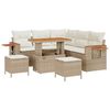 vidaXL Tuinbankenset 8 st Beige poly rattan