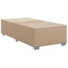 vidaXL Boxspring met matras kunstleer cappuccinokleurig 100x200 cm