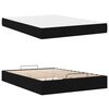 vidaXL Bedframe met matras met matras 2 pcs Zwart Stof