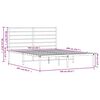 vidaXL Bedframe met hoofdbord metaal wit 160x200 cm