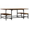 vidaXL Salontafel 100x50,5x40 cm bewerkt hout gerookt eikenkleurig