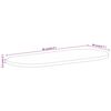 vidaXL Tafelblad ovaal 90x40x2,5 cm massief mangohout