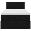 vidaXL Ottoman bed met matras 100x200 cm fluweel zwart