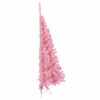 vidaXL Kunstmatig Voorverlicht Kerstboom met 300 LED Roze 240 cm PVC