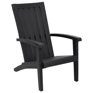 vidaXL Tuinstoel Adirondack polypropeen zwart