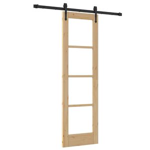 vidaXL Schuifdeur ORKDAL 61 x 198,5 cm Massief grenenhout en glas