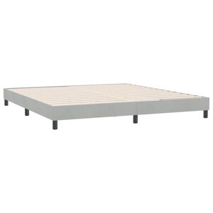 vidaXL Bedframe zonder matras 180x220 cm fluweel lichtgrijs