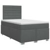 vidaXL Boxspringbed met matras Donkergrijs 120 x 190 cm Stof