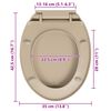 vidaXL Toiletbril soft-close en quick-release ovaal beige