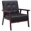 vidaXL Fauteuil kunstleer zwart