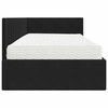 vidaXL Hoekbedframe met Matras met matras 2 pcs Zwart Fluweel