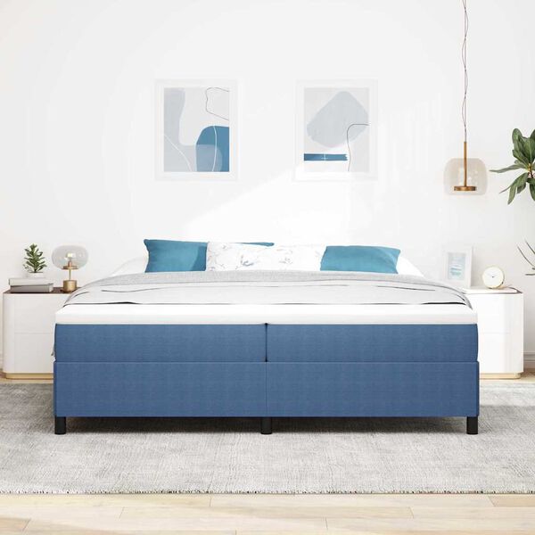 vidaXL Boxspringbed Blauw 200 x 200 cm Fluweel