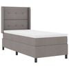vidaXL LED Box Spring Bed met matras Taupe 90 x 190 cm Stof