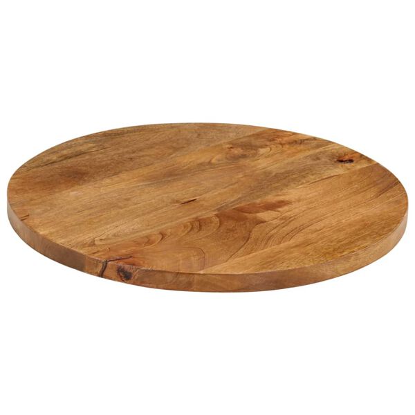 vidaXL Tafelblad rond &Oslash; 60x2,5 cm massief ruw mangohout