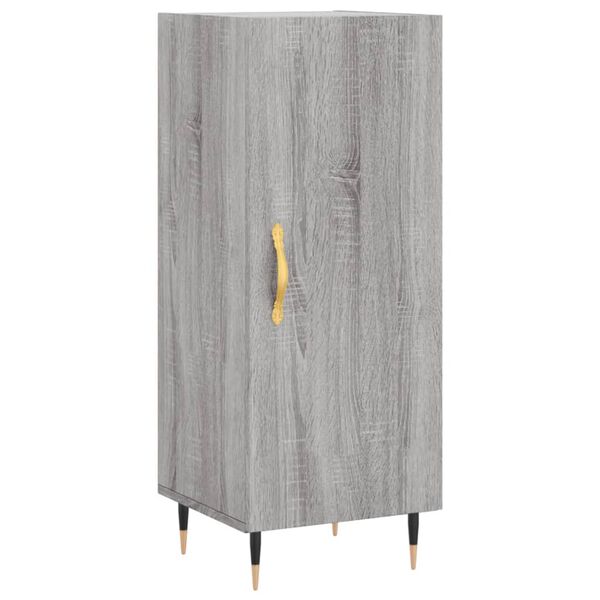 vidaXL Dressoir 34,5x34x90 cm bewerkt hout grijs sonoma eikenkleurig