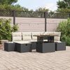 vidaXL Tuin Sofa Set 7 pcs Zwart poly rattan