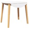 vidaXL Eettafel massief hout naturel rubber