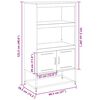 vidaXL Hoge kast 68,5x38,5x123,5 cm staal roze