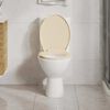 vidaXL Toiletbril soft-close en quick-release ovaal beige