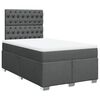 vidaXL Boxspring met matras stof donkergrijs 120x200 cm