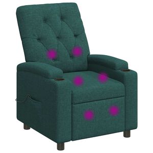 vidaXL Massage-relaxstoel Donkergroen 75 x 95 x 101 cm Stof