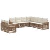 vidaXL Tuinbankenset 9 st Beige en Cr&egrave;me Wit poly rattan
