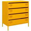 vidaXL Dressoir 68x39x73,5 cm koudgewalst staal mosterdgeel