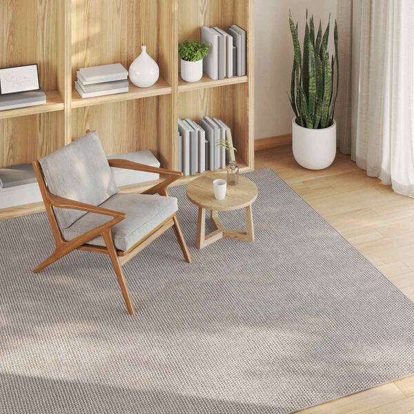 vidaXL Vloerkleden Vierkant LUGO Cr&egrave;me en Taupe 120 x 120 cm Polyester