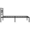 vidaXL Bedframe met hoofdbord metaal zwart 90x190 cm
