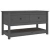 vidaXL Salontafel 102x49x55 cm massief grenenhout grijs