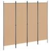 vidaXL 4-panelen roomdivider Beige 200 x 180 cm Stof