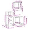 vidaXL 3-delige Badkamermeubelset bewerkt hout gerookt eikenkleurig