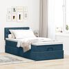 vidaXL Ottoman bed met matras en LED's 90x200cm fluweel donkerblauw