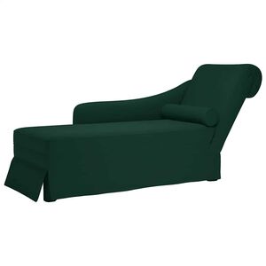 vidaXL Chaise longue met bolster&rechterarmleuning fluweel donkergroen