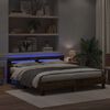 vidaXL Bedframe met hoofdeinde Oud hout 200 x 200 cm Bewerkt hout
