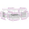 vidaXL Buiten bankenset met kussen 5 pcs Natuurlijk en Beige