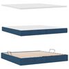vidaXL Opbergbed met LED met matras met LED Blauw 200 x 200 cm Stof
