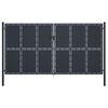 vidaXL Tuinpoort staal 400x200 cm antraciet