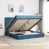 vidaXL Ottoman bed met matrassen en LED's 180x200cm fluweel