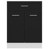 vidaXL Onderkast met lade Lyon 60x46x81,5 cm bewerkt hout zwart