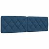 vidaXL Bedframe zonder matras stof blauw 160x200 cm