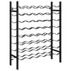 vidaXL Wijnrek voor 48 flessen metaal zwart
