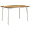 vidaXL 110 x 55 x 75 cm Massief Acaciahout Wit Rechthoekig