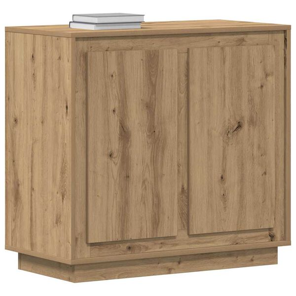 vidaXL Dressoir Artisan Eiken 80 x 40 x 75 cm Bewerkt hout
