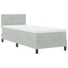 vidaXL Boxspringbed met matras Lichtgrijs 80 x 200 cm Fluweel