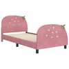 vidaXL Bedframe voor kinderen met hoofdbord Roze 90 x 190 cm Fluweel