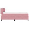 vidaXL Boxspringbed met matras met hoofdeinde Roze 90 x 200 cm Fluweel