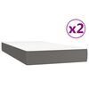 vidaXL Boxspring met matras kunstleer grijs 200x200 cm